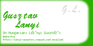 gusztav lanyi business card